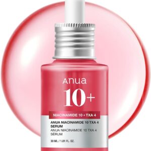 ANUA 10% Niacinamide+ 4% Tranexamic Acid Serum, Ceramide, Hyaluronic Acid, Vitamin B12 Natural color, Korean Glass Skin, Fragrance-Free, Korean Skincare, 30ml /1.01 fl.oz.