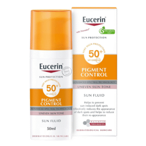 Eucerin Face Sunscreen Even Perfector Pigment Control Sun Fluid with Thiamidol, High UVA/UVB Protection, SPF50+, Reduces Spots for Uneven Skin Tone, 50ml’