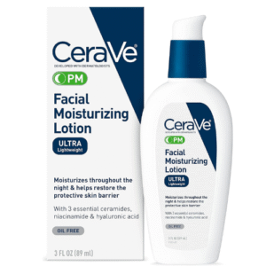Cerave Pm Facial Moisturizing Lotion, 3 Oz., Multiplied With Derma Roller, 3 Fl Oz (Pack Of 1)