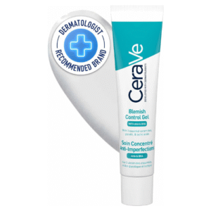 CeraVe Blemish Control Gel Facial Moisturiser For Acne & Blemishes with Glycolic Acid and Lactic Acid AHA/BHA 40 ML