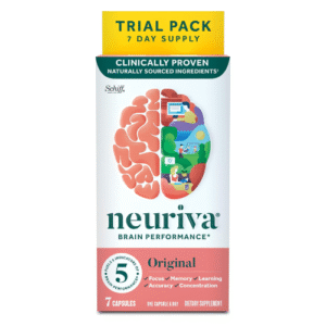 NEURIVA Brain Support Supplement - Original (7 count in a bottle), Helps Support 5 Indicators Of Brain Performance: Focus, Memory, Learning, Accuracy & Concentration, With Neurofactor and PS