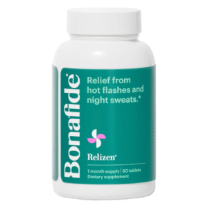 Relizen by Bonafide. Relief from Menopausal Hot Flashes & Night Sweats. — 1-Month Supply (60 Tablets)