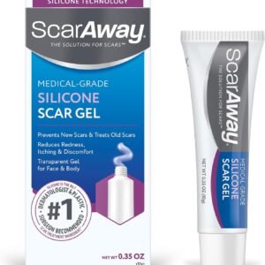 ScarAway Silicone Scar Gel 10g | Medical-Grade Silicone Scar Treatment for Old & New Scars | Helps Improve Keloid, Hypertrophic, Surgical, Burn, C-Section & Injury Scars | Fast-Drying & Water-Resistant
