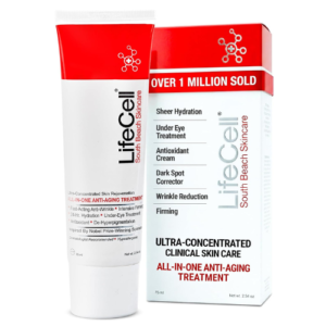 LifeCell All-in-One Anti-Aging Treatment Cream 2.54 oz (75ml) – Wrinkle Cream with Retinol, Hyaluronic Acid, Vitamin C & DMAE for Fine Lines, Firming & Youthful Skin