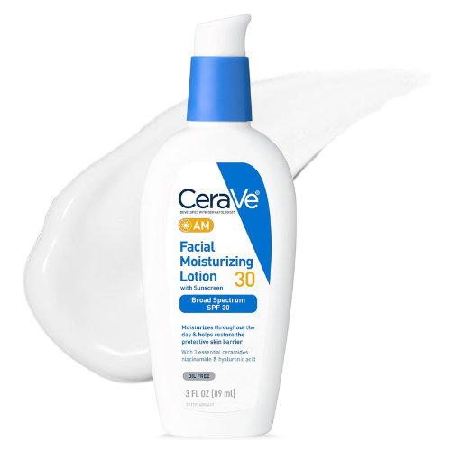 CeraVe AM Facial Moisturizing Lotion SPF 30 | Daily Face Moisturizer with Ceramides, Hyaluronic Acid & Niacinamide | Broad Spectrum Sunscreen | Fragrance-Free | 3 oz (89ml)