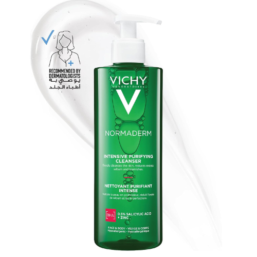 Vichy Normaderm Phytosolution Face Cleanser Gel 400ml | Salicylic Acid Face Wash for Oily & Acne-Prone Skin | Deep Pore Cleansing Gel