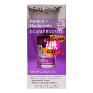 Balance Active Formula Renew & Restore Retinol + Hyaluronic Booster 30ml | 1% Encapsulated Retinol Serum | Anti-Aging Face Serum for Fine Lines, Wrinkles & Hydration | Suitable for All Skin Types