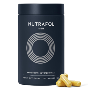 Nutrafol Men's Hair Growth Supplements 120 Capsules | Clinically Tested Hair Growth Vitamins for Men | Supports Thicker Hair, Scalp Coverage & Hair Strength | 1-Month Supply