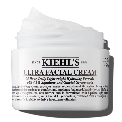 Kiehl's Ultra Facial Cream 50ml – 24-Hour Hydrating Face Moisturizer with Squalane & Glacial Glycoprotein – Lightweight Daily Moisturizing Cream for Dry, Sensitive & All Skin Types