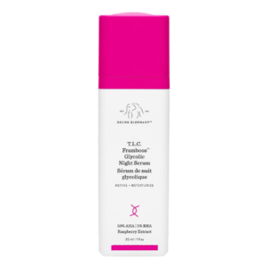 Drunk Elephant T.L.C. Framboos Glycolic Night Serum 30ml | AHA & BHA Exfoliating Night Serum for Smoother, Brighter Skin | Glycolic Acid, Salicylic Acid & Raspberry Extract | Anti-Aging Face Serum
