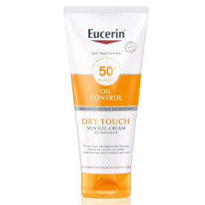 Eucerin Sun Body Gel-Cream Dry Touch SPF50+ 200ml | Fast-Absorbing Sunscreen for Oily & Acne-Prone Skin | Water-Resistant UVA/UVB Protection