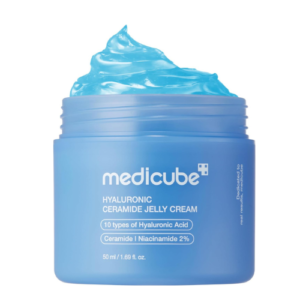 medicube Jelly Cream Moisturizer 50ml (1.69 fl. oz.) – Hyaluronic Acid, Ceramides & Multi-Peptides for Long-Lasting Hydration and Skin Barrier Support | Korean Skincare