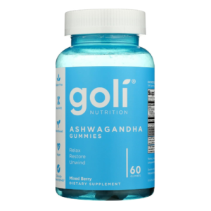 Goli Ashwagandha Gummies 60 Count – Mixed Berry Flavor Dietary Supplement with Ashwagandha Root Extract | Daily Stress Support & Wellness Gummies