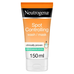 Neutrogena Spot Controlling Oil-Free Wash Mask 150ml with Salicylic Acid & Kaolin Clay | 2-in-1 Acne Face Wash & Face Mask for Oily, Acne-Prone & Blemish-Prone Skin | Deep Cleansing, Oil Control & Breakout Prevention